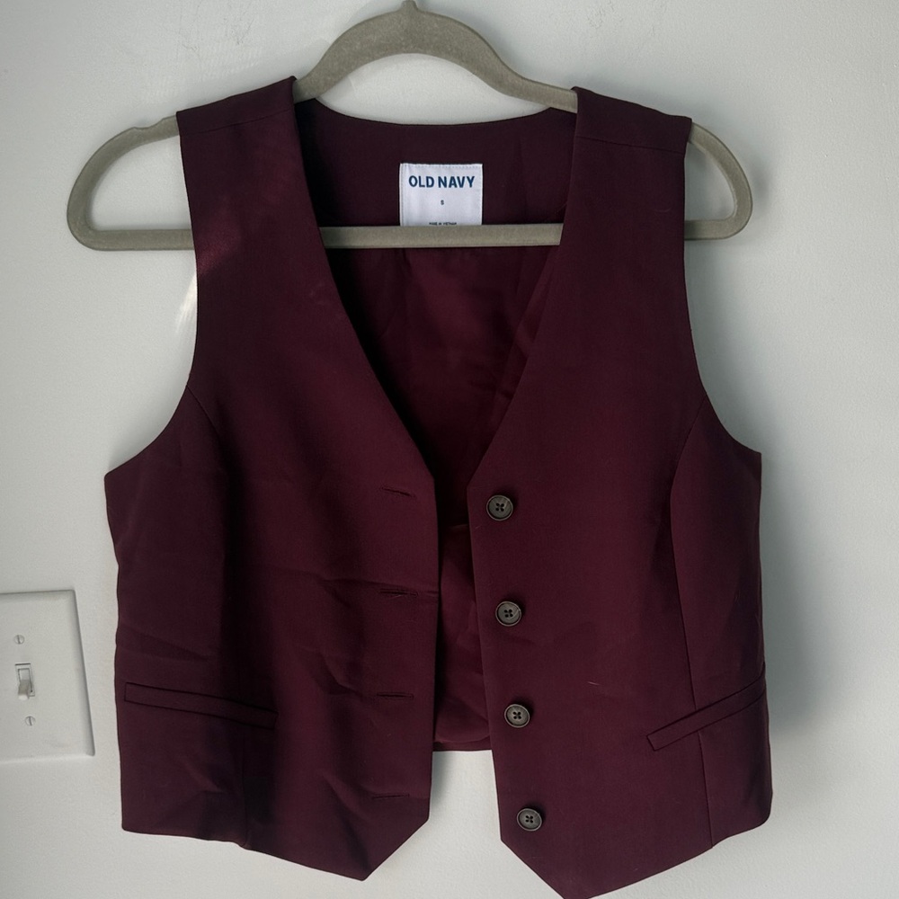 Old Navy Burgundy Vest